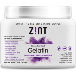 Grass-Fed Beef Gelatin Protein Powder 1 lbs by Zint