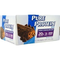 PURE PROTEIN BAR Chewy Chocolate Chip 1.76 oz/6 Bars by Pure Protein