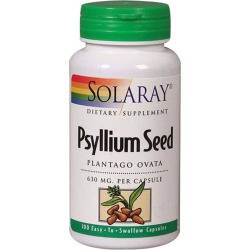 Psyllium Seeds, 600 mg, 100 Caps by Solaray