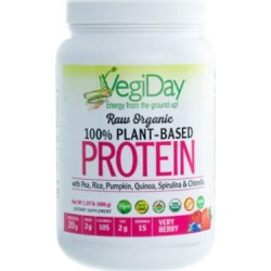 Organic Plant Based Protein Berrylicious 16 Oz by Natural Factors