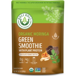 Organic Moringa Green Smoothie Mix Chocolate Peanut Butter 10.7 Oz by Kuli Kuli