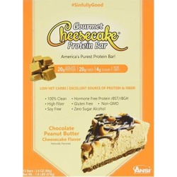 Gourmet Cheesecake Protein Bar Chocolate Banana 12 Bars by Advanced Nutrient Science Intl