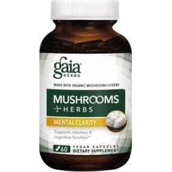 Mushrooms+Herbs Mental Clarity 60 Caps by Gaia Herbs