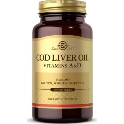 Norwegian Cod Liver Oil Softgels (Vitamin A & D Supplement) 100 S Gels by Solgar