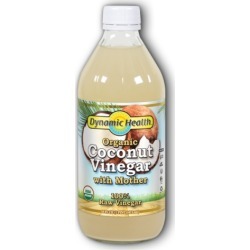 Coconut Vinegar with Mother Certified Organic 16oz by Dynamic Health Laboratories