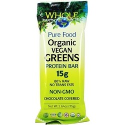 Whole Earth & Sea Organic Vegan Greens Protein Bars 6 Bars by Natural Factors