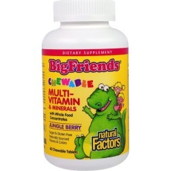 Big Friends Multi-Vitamin & Minerals Jungle 60 Chews by Natural Factors