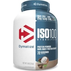Iso 100 Hydrolyzed Whey Protein Isolate Chocolate Coconut 5 lbs by Dymatize
