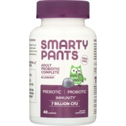 Probiotic Adult Complete Blueberry 40 Count by SmartyPants Gummy Vitamins