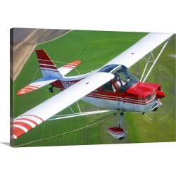 Large Gallery-Wrapped Canvas Wall Art Print 24 x 16 entitled A Champion Aircraft Citabria in flight