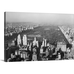 Large Solid-Faced Canvas Print Wall Art Print 36 x 24 entitled Aerial View of Central Park, c. 1950 found on Bargain Bro from Great Big Canvas for USD $212.79