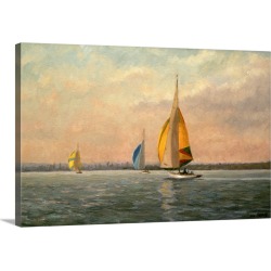 Large Solid-Faced Canvas Print Wall Art Print 30 x 20 entitled Late Finish