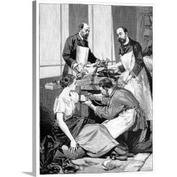 Large Solid-Faced Canvas Print Wall Art Print 30 x 40 entitled Tuberculosis Transfusion, 19th Century