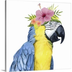 Large Solid-Faced Canvas Print Wall Art Print 20 x 20 entitled Tropical Halo II