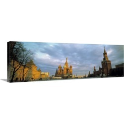 Large Solid-Faced Canvas Print Wall Art Print 48 x 16 entitled Red Square Moscow Russia