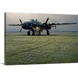Large Gallery-Wrapped Canvas Wall Art Print 24 x 16 entitled B-25 Mitchell