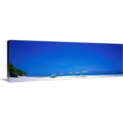 Large Gallery-Wrapped Canvas Wall Art Print 30 x 10 entitled Pink Sand Beach Harbour Island Bahamas