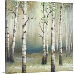 Large Solid-Faced Canvas Print Wall Art Print 20 x 20 entitled Late September Birch II