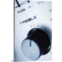 Large Solid-Faced Canvas Print Wall Art Print 20 x 30 entitled Close up of treble knob on sound mixer