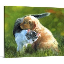 Large Gallery-Wrapped Canvas Wall Art Print 20 x 16 entitled Friendship