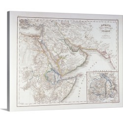 Large Gallery-Wrapped Canvas Wall Art Print 20 x 16 entitled West Africa and Arabia