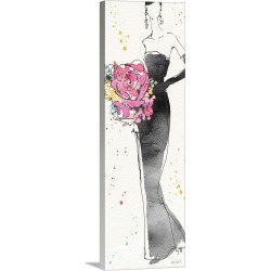 Large Solid-Faced Canvas Print Wall Art Print 12 x 36 entitled Floral Fashion III