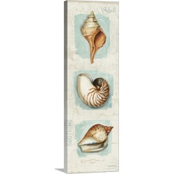 Large Solid-Faced Canvas Print Wall Art Print 16 x 48 entitled Coastal Jewels Panel II