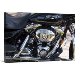 Large Gallery-Wrapped Canvas Wall Art Print 24 x 16 entitled Harley Davidson motorcycle, Key West, Florida