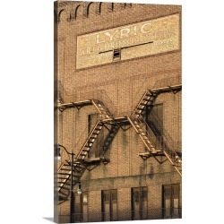 Large Gallery-Wrapped Canvas Wall Art Print 15 x 24 entitled Alabama, Birmingham, Lyric Theatre Sign, Vaudeville Theatre, ...