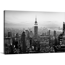 Large Gallery-Wrapped Canvas Wall Art Print 30 x 20 entitled View of New York city.