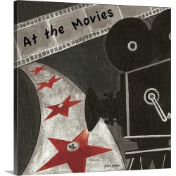 Large Gallery-Wrapped Canvas Wall Art Print 20 x 20 entitled Film Noir - Camera