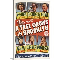 Large Solid-Faced Canvas Print Wall Art Print 20 x 30 entitled A Tree Grows in Brooklyn - Vintage Movie Poster