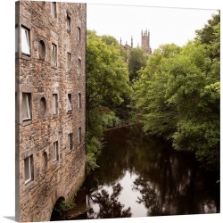 Large Gallery-Wrapped Canvas Wall Art Print 16 x 16 entitled Dean Village on the Water of Leith, Edinburgh, Scotland - Square