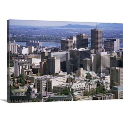 Large Gallery-Wrapped Canvas Wall Art Print 30 x 20 entitled View over Montreal from Mont Royal, Quebec, Canada, North Ame...