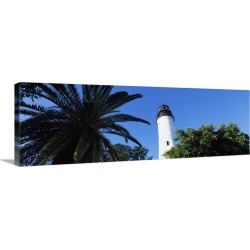 Large Gallery-Wrapped Canvas Wall Art Print 30 x 10 entitled Key West Lighthouse , Key West, Florida
