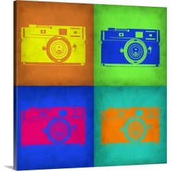 Large Gallery-Wrapped Canvas Wall Art Print 20 x 20 entitled Camera Pop Art I
