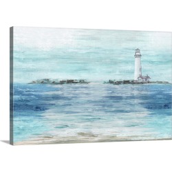 Large Gallery-Wrapped Canvas Wall Art Print 24 x 16 entitled Coastal Lighthouse