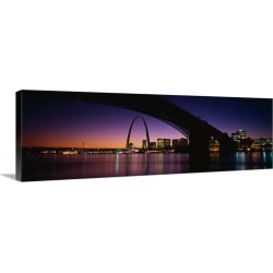 Large Solid-Faced Canvas Print Wall Art Print 48 x 16 entitled St. Louis MO