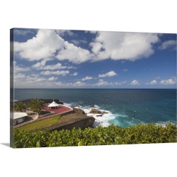 Large Solid-Faced Canvas Print Wall Art Print 30 x 20 entitled Puerto Rico, North Coast, Arecibo, Arecibo Lighthouse Park,...