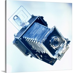 Large Gallery-Wrapped Canvas Wall Art Print 16 x 16 entitled close-up of an antique camera