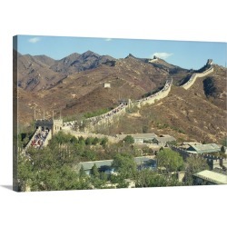 Large Solid-Faced Canvas Print Wall Art Print 30 x 20 entitled The Great Wall of China, near Beijing, China, Asia