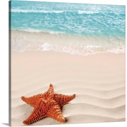 Large Solid-Faced Canvas Print Wall Art Print 20 x 20 entitled Beach Day V