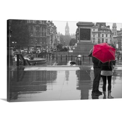 Large Solid-Faced Canvas Print Wall Art Print 30 x 20 entitled UK, England, London, Trafalgar Square
