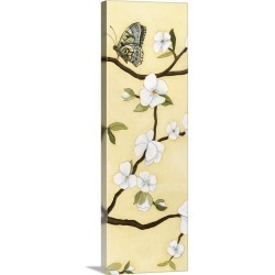 Large Solid-Faced Canvas Print Wall Art Print 16 x 48 entitled Eastern Blossom Triptych III