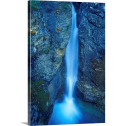 Large Solid-Faced Canvas Print Wall Art Print 20 x 30 entitled A Beautiful Waterfall, Alberta, Canada