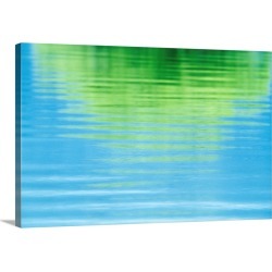 Large Solid-Faced Canvas Print Wall Art Print 30 x 20 entitled Reflection of a tree in water