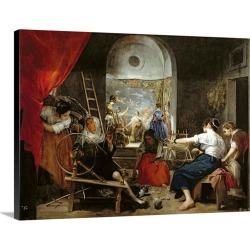 Large Solid-Faced Canvas Print Wall Art Print 40 x 30 entitled The Spinners, or The Fable of Arachne, 1657