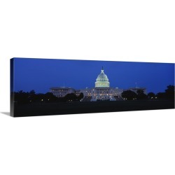 Large Solid-Faced Canvas Print Wall Art Print 48 x 16 entitled Capitol Building Washington DC