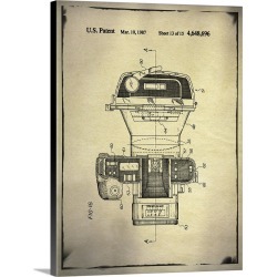 Large Gallery-Wrapped Canvas Wall Art Print 23 x 30 entitled Camera Patent Buff