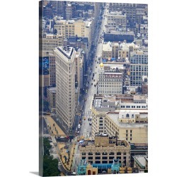 Large Gallery-Wrapped Canvas Wall Art Print 20 x 30 entitled Aerial view of New York City